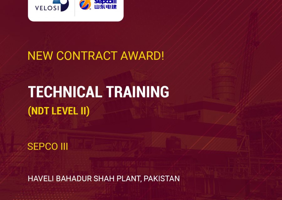 Velosi Integrity & Safety Pakistan has been awarded a contract by SEPCO III to conduct Technical Training (NDT Level II training)