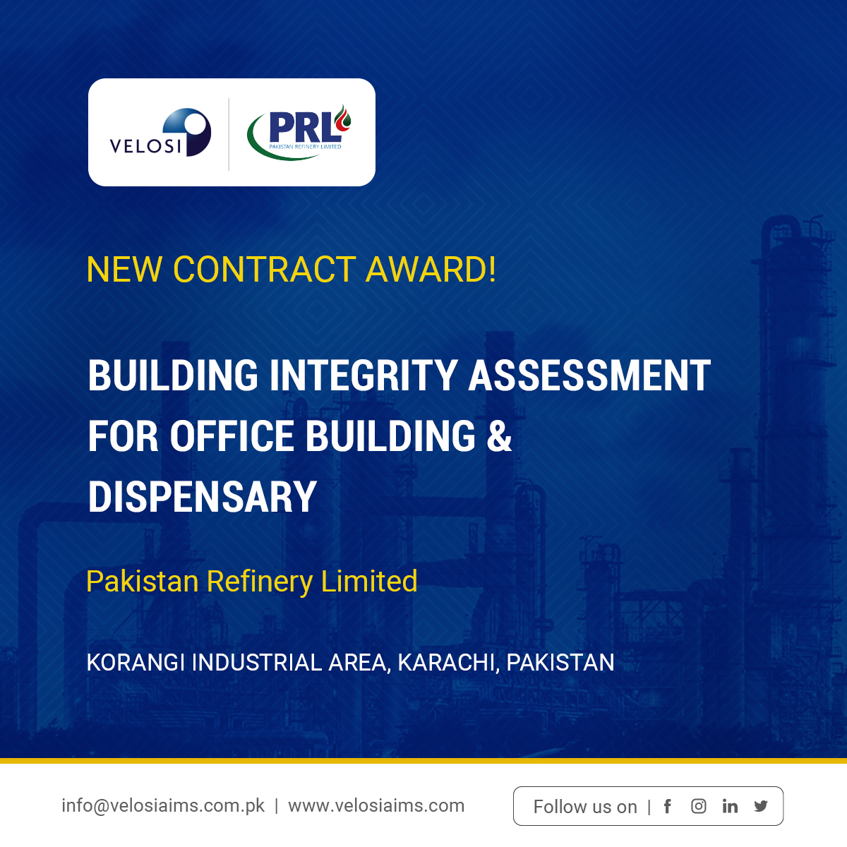 Velosi Integrity & Safety Pakistan has been awarded a contract by SEPCO III to conduct Technical Training (NDT Level II training)